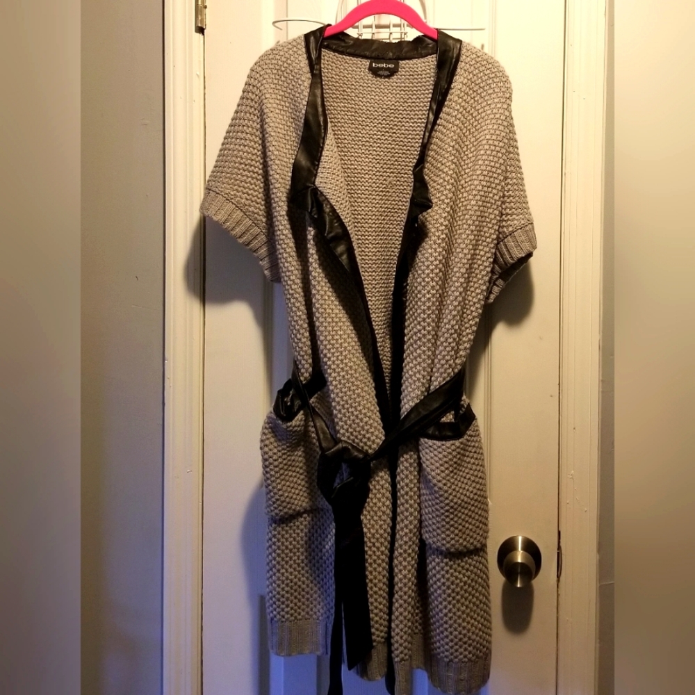 Bebe sweater with belt